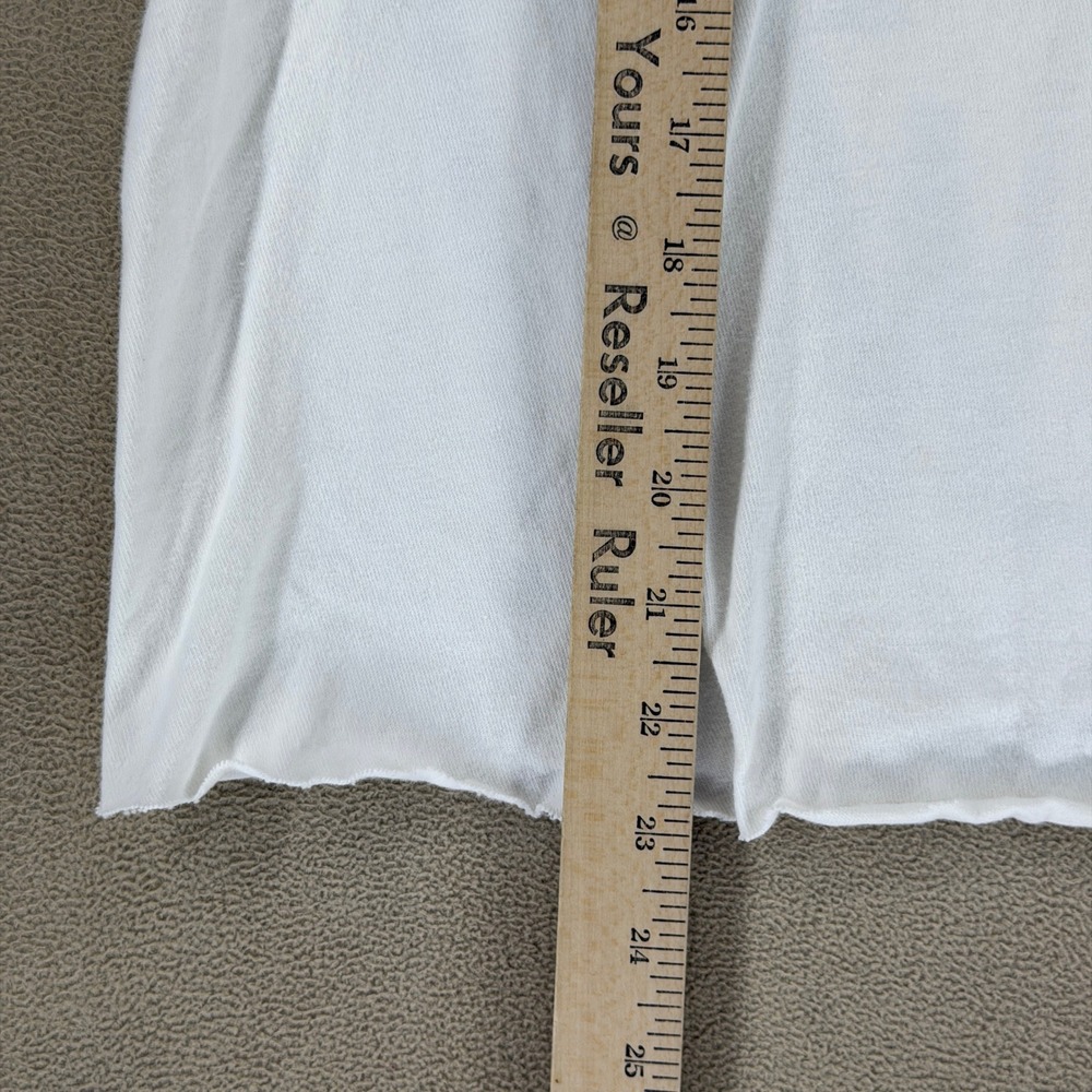 Stussy White "End Racism Now" Cropped T Shirt Graphic Tee Size Medium - Picture 5 of 12